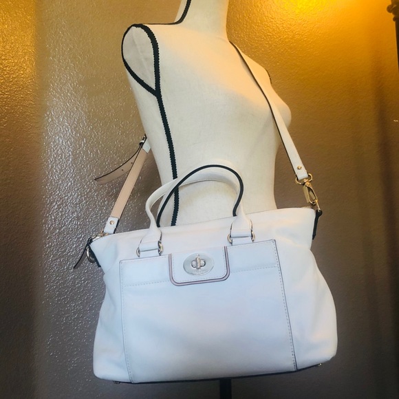 kate spade Handbags - Kate Spade EUC White Crossbody Satchel Bag